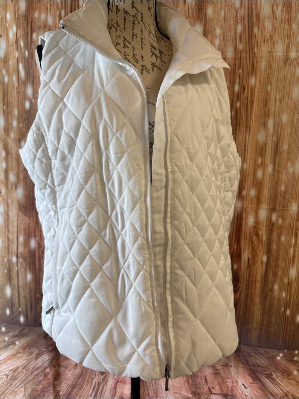 Coldwater Creek Women's Quilted White Vest